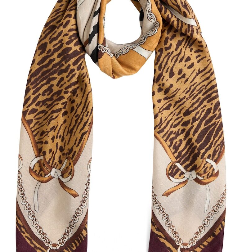 Шал с графика - Крем/Камел Liu Jo