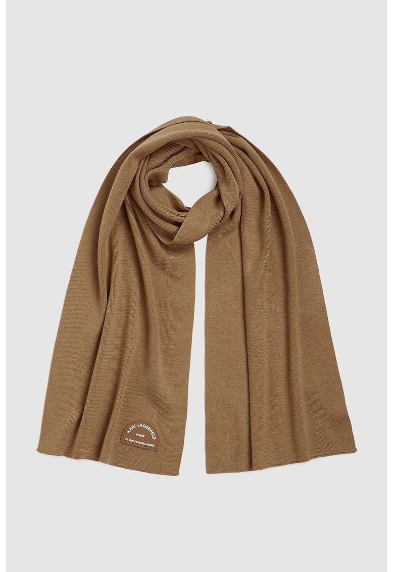 Шал с лого - Карамел Karl Lagerfeld