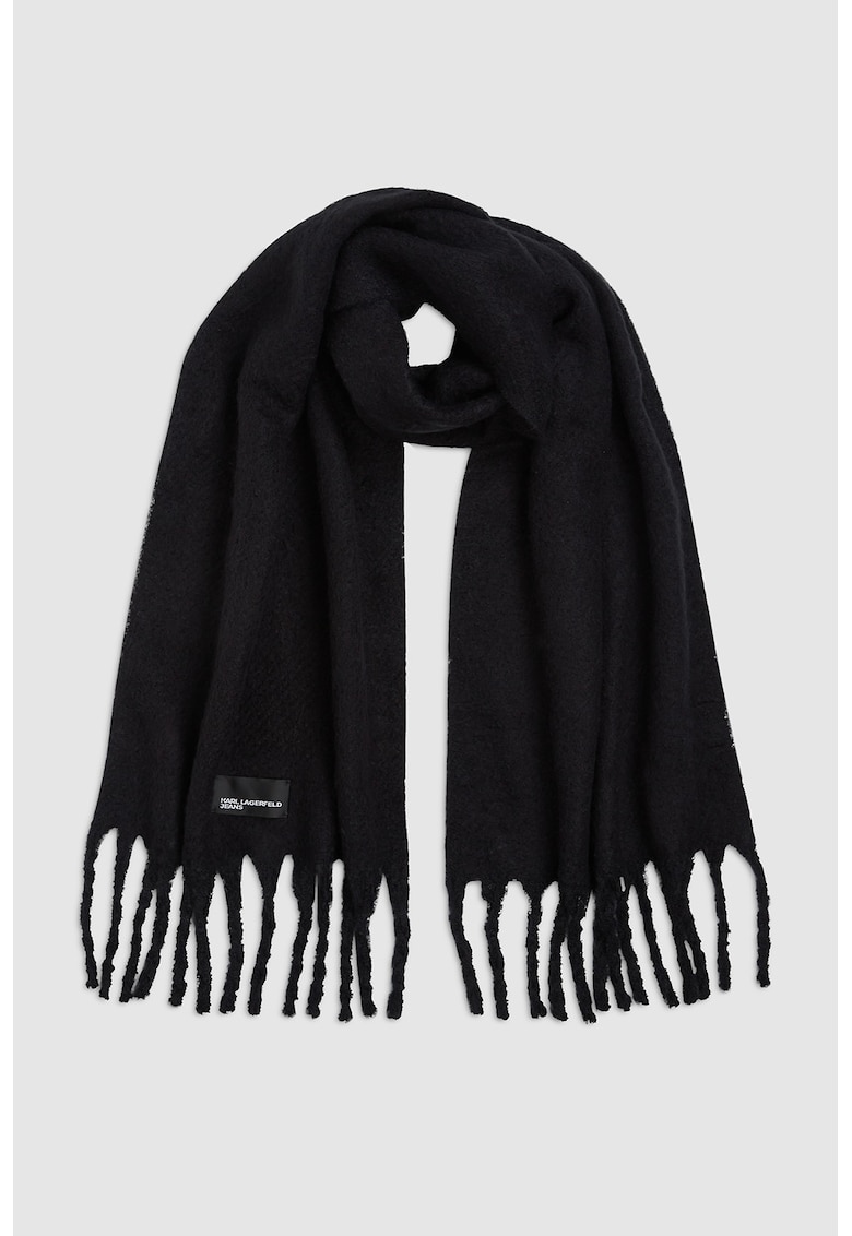 Шал с ресни - Черен KARL LAGERFELD JEANS