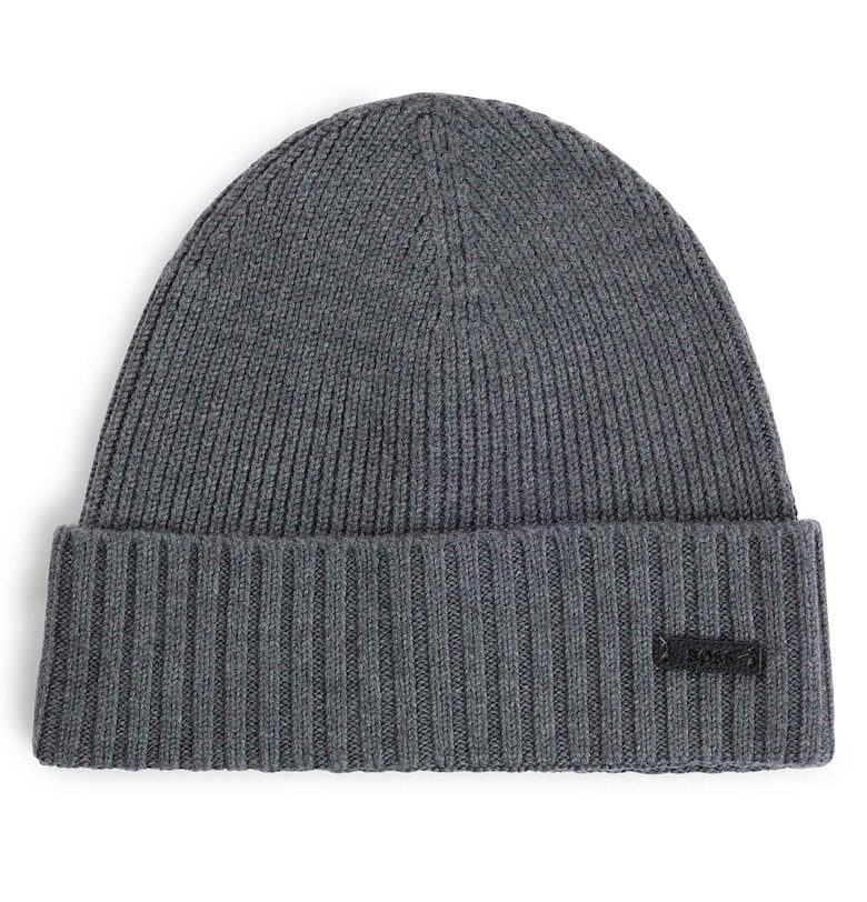 Шапка Fati от необработена вълна - Сив BOSS