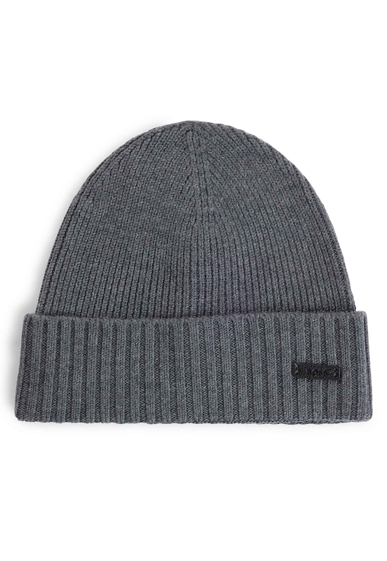 Шапка Fati от необработена вълна - Сив BOSS