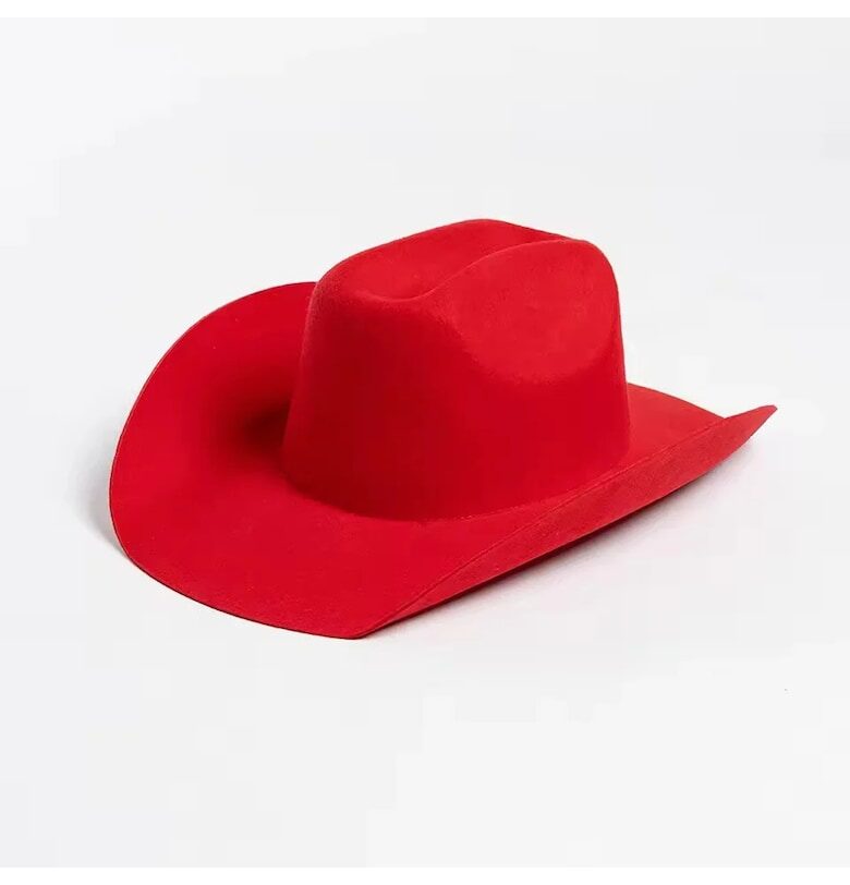 Шапка Fedora - Вълнена - каубойски стил - регулируема - Hedley - Червен Pursehuit