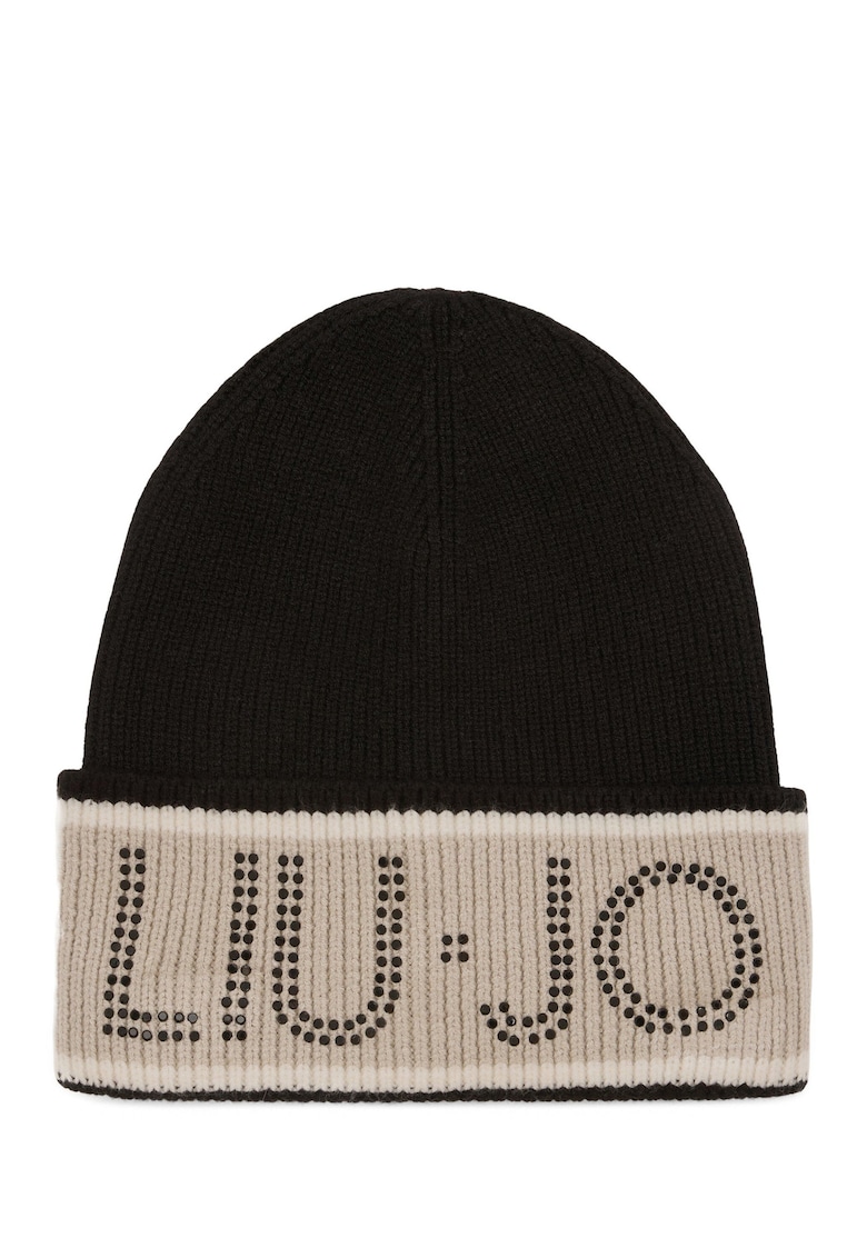 Шапка с бродирано лого - Черен Liu Jo