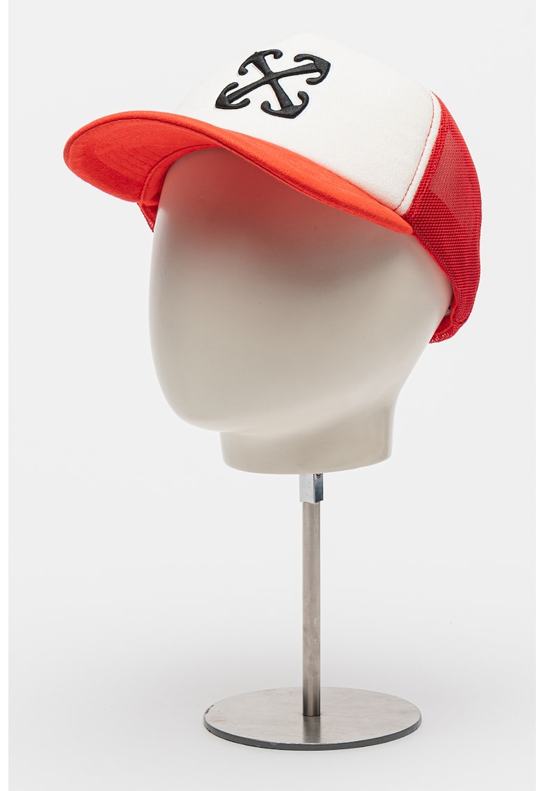 Шапка с лого - Бял/Черен/Корал OFF-WHITE