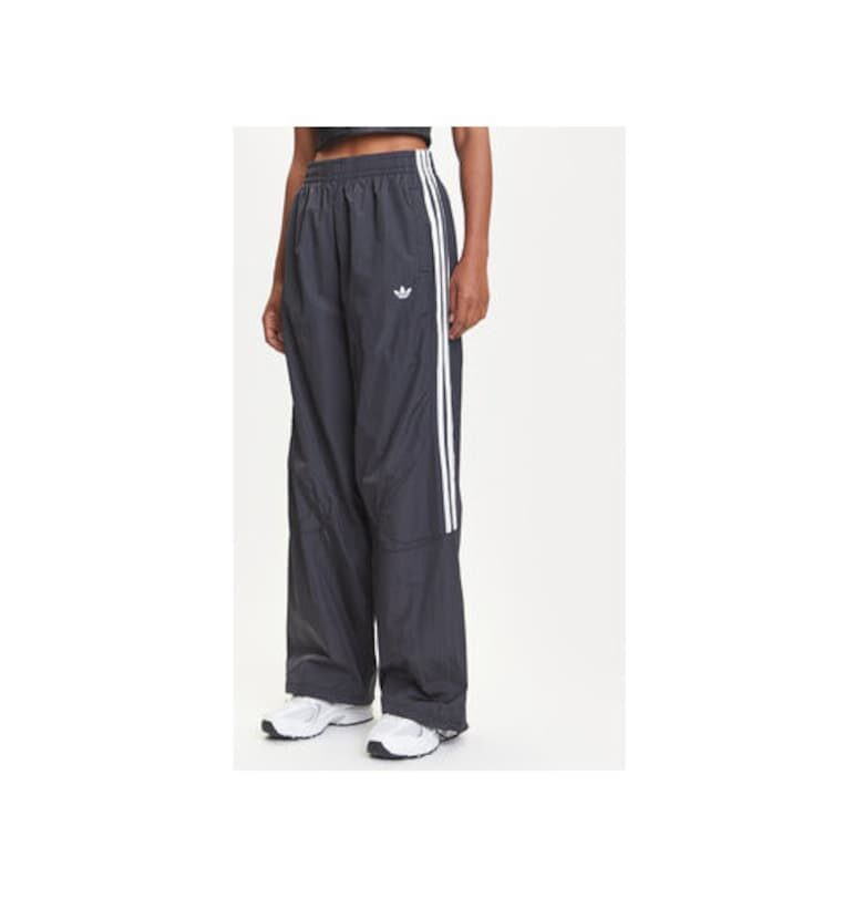 Широк спортен панталон  Черен adidas