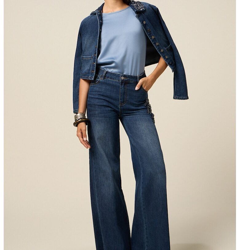 Широки дънки - Син Oltre