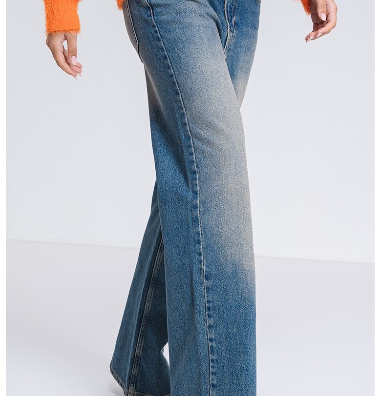 Широки дънки деграде - Син меланж Moschino Jeans