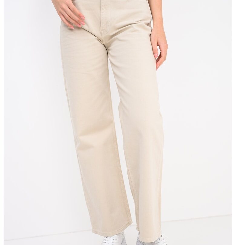 Широки дънки с висока талия - Бежов GUESS