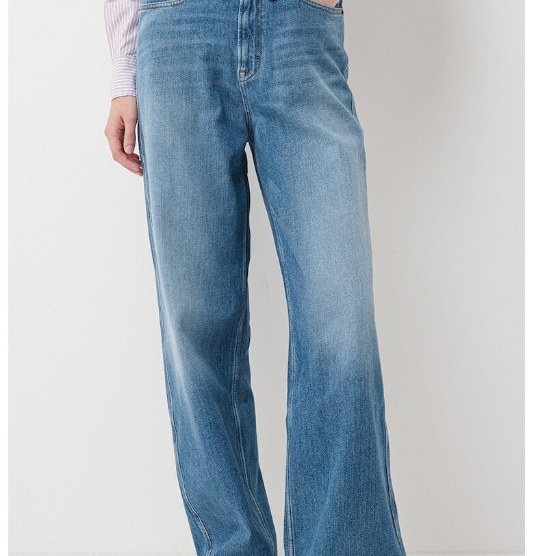 Широки дънки с висока талия - Син меланж Tommy Jeans