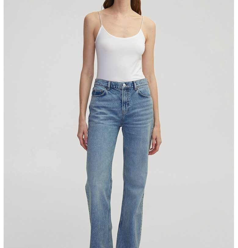 Широки дънки с незавършен подгъв - Син Ipekyol