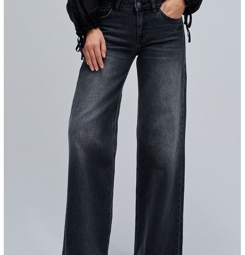 Широки дънки с ниска талия - Антрацитно сиво Salsa Jeans