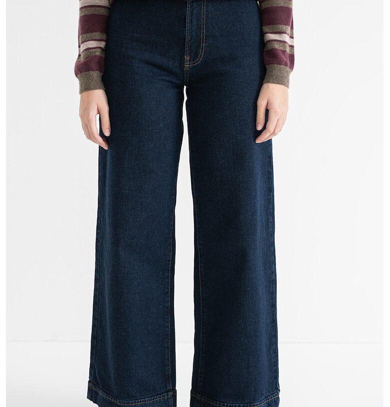 Широки скъсени дънки - Тъмносин Stefanel