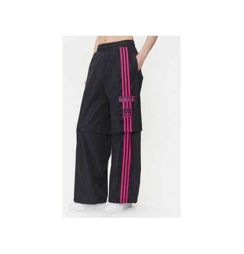 Широки спортни панталони с висока талия adidas