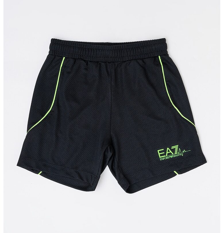 Шорти с еластична талия и лого - Черен EA7