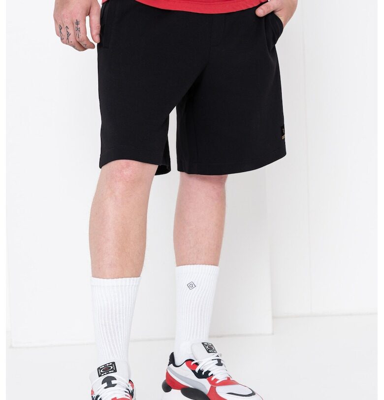 Шорти с памук с връзка - Черен ARMANI EXCHANGE