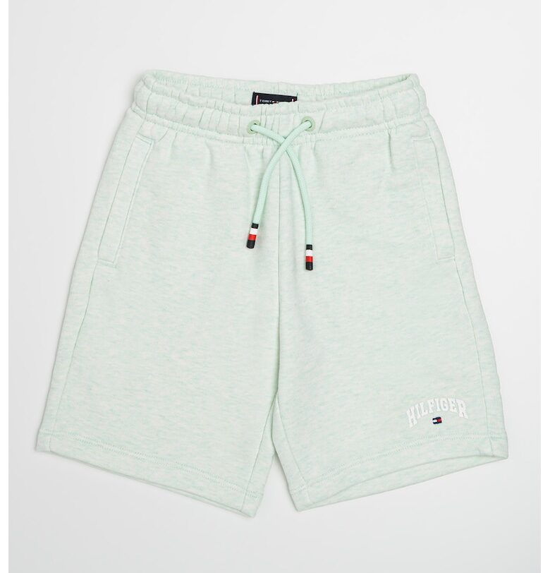 Шорти с памук с регулираща се талия - Бледозелен Tommy Hilfiger