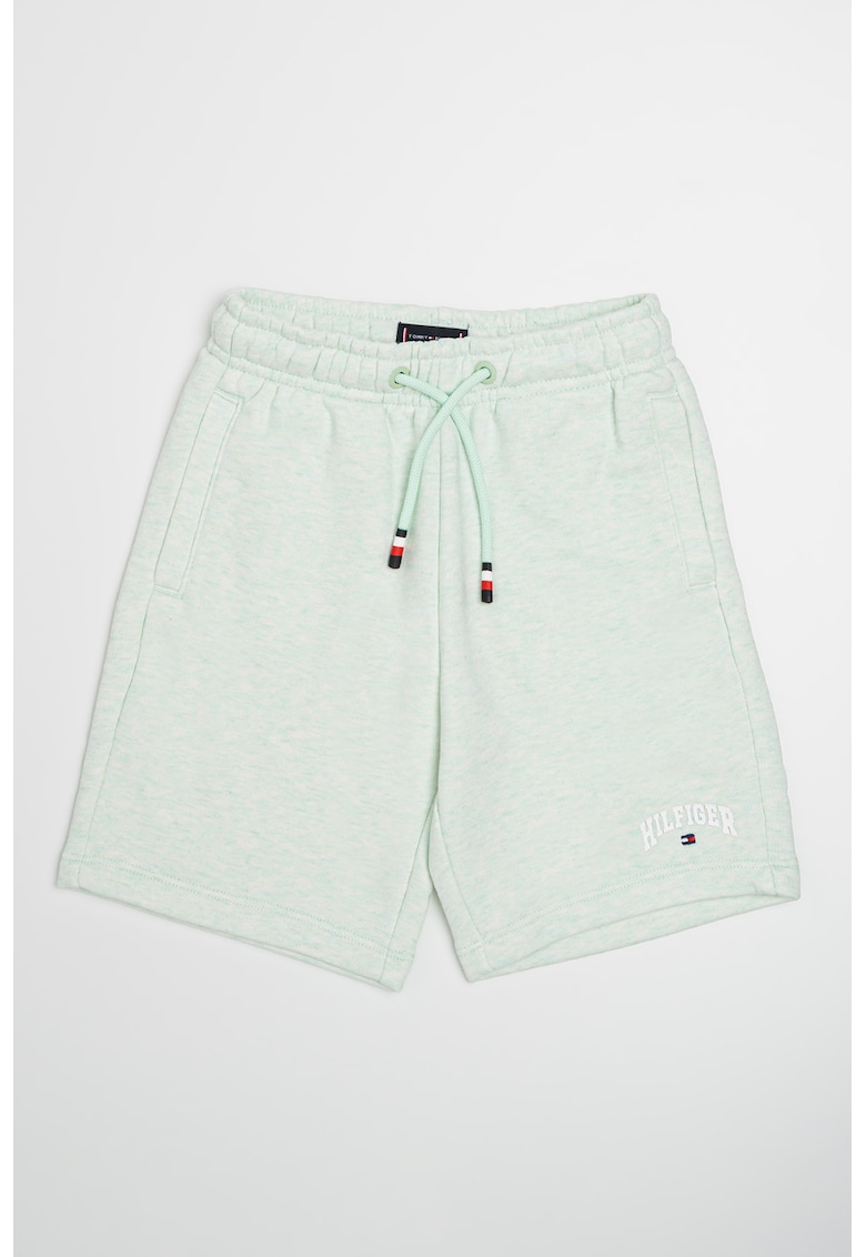 Шорти с памук с регулираща се талия - Бледозелен Tommy Hilfiger