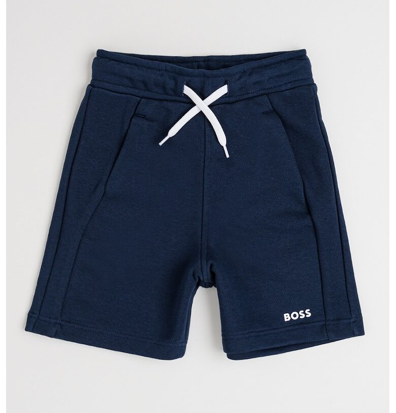Шорти с памук със скосени джобове - Тъмносин BOSS Kidswear
