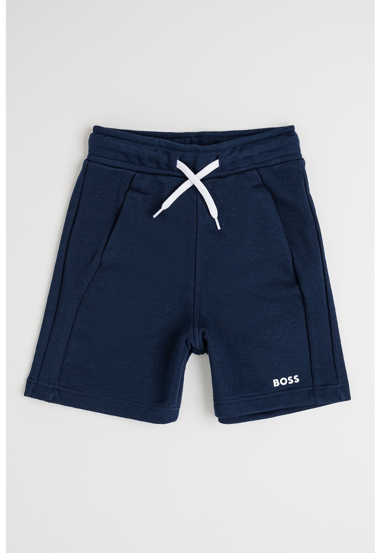 Шорти с памук със скосени джобове - Тъмносин BOSS Kidswear