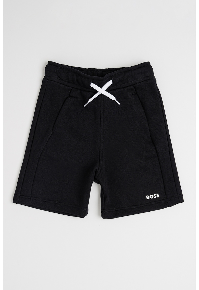 Шорти с памук със скосени джобове - Черен BOSS Kidswear