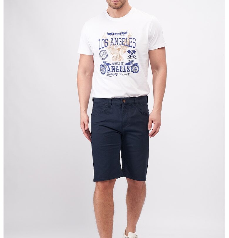 Шорти с памук със странични джобове - Тъмносин Timeout