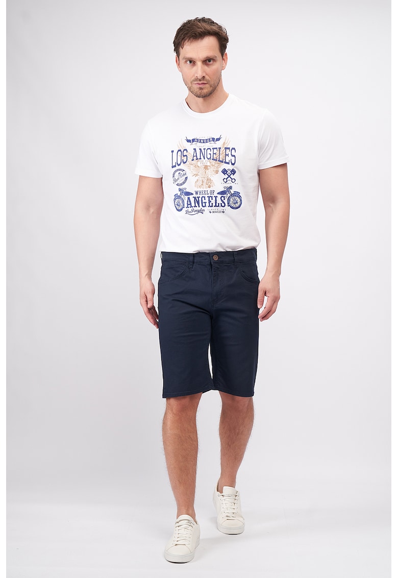 Шорти с памук със странични джобове - Тъмносин Timeout