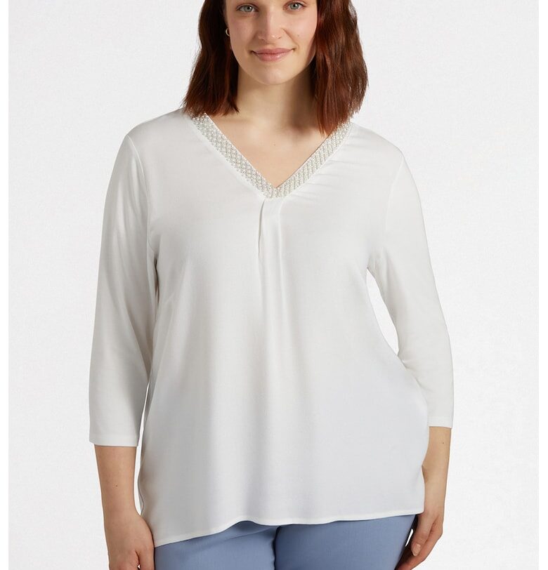 Шпиц блуза - Бял Fiorella Rubino