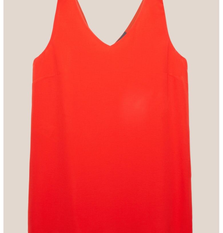 Шпиц блуза с изчистен дизайн - Аленочервен ELENA MIRO