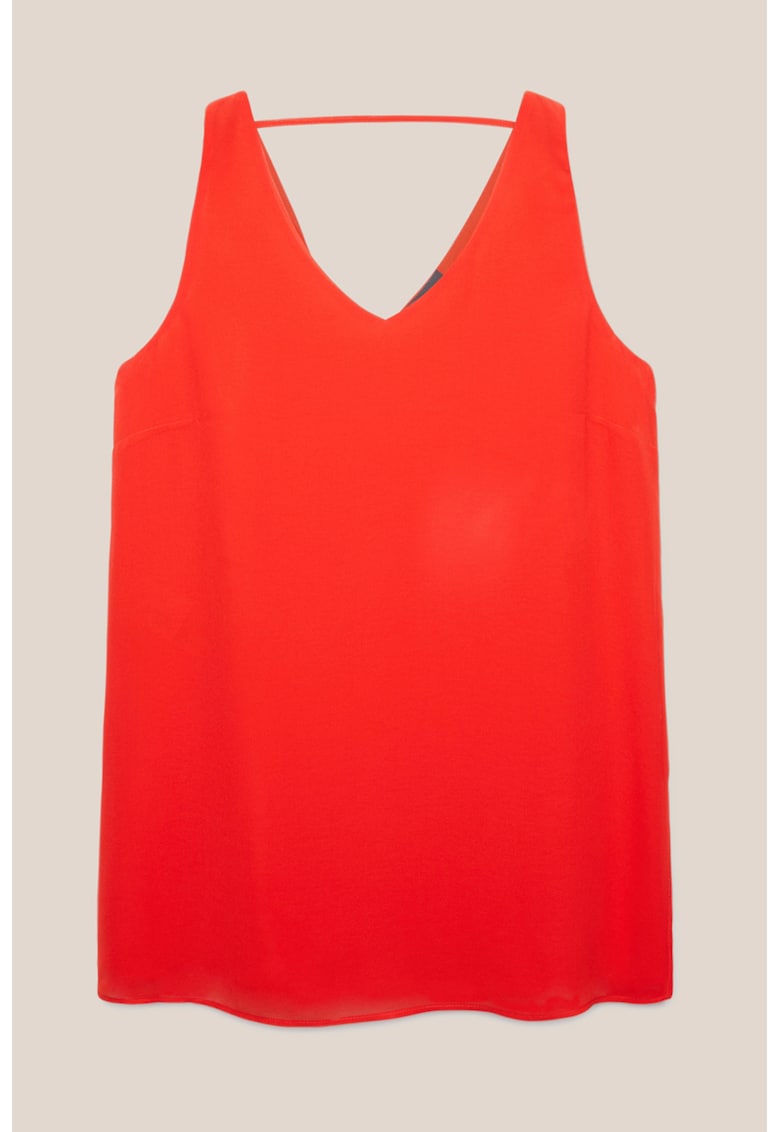 Шпиц блуза с изчистен дизайн - Аленочервен ELENA MIRO