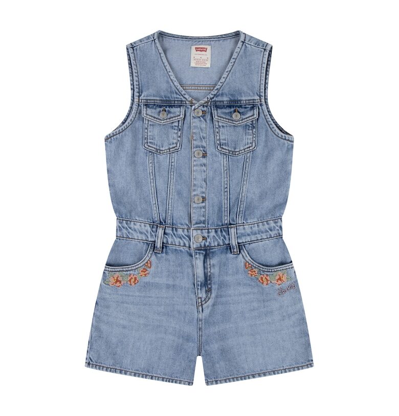 Шпиц гащеризон без ръкави - Прашно синьо Levis