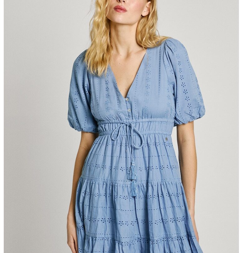 Шпиц рокля с бухнали ръкави - Лавандула Pepe Jeans London