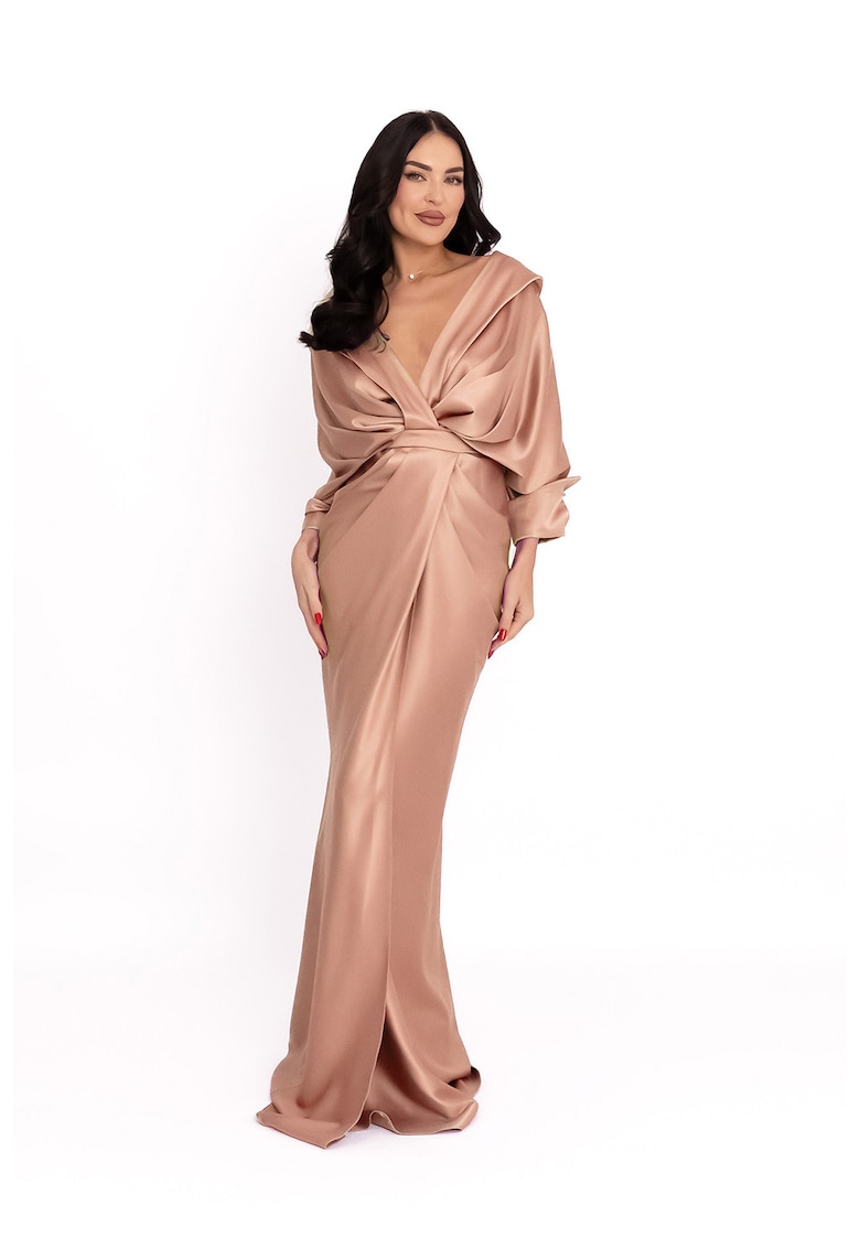 Шпиц рокля с драперии - Прашно розово Acob a porter