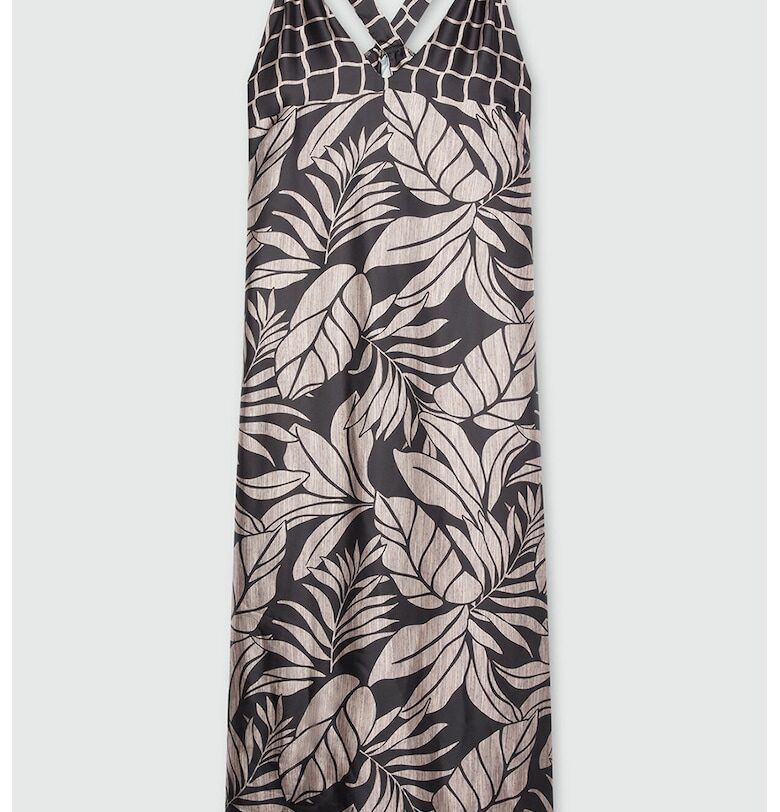 Шпиц рокля с кръстосани презрамки - Сиво-кафяв/Въглен сиво Fiorella Rubino