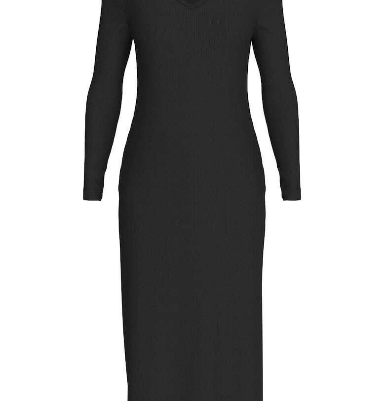 Шпиц рокля с цепка встрани - Черен CALVIN KLEIN JEANS