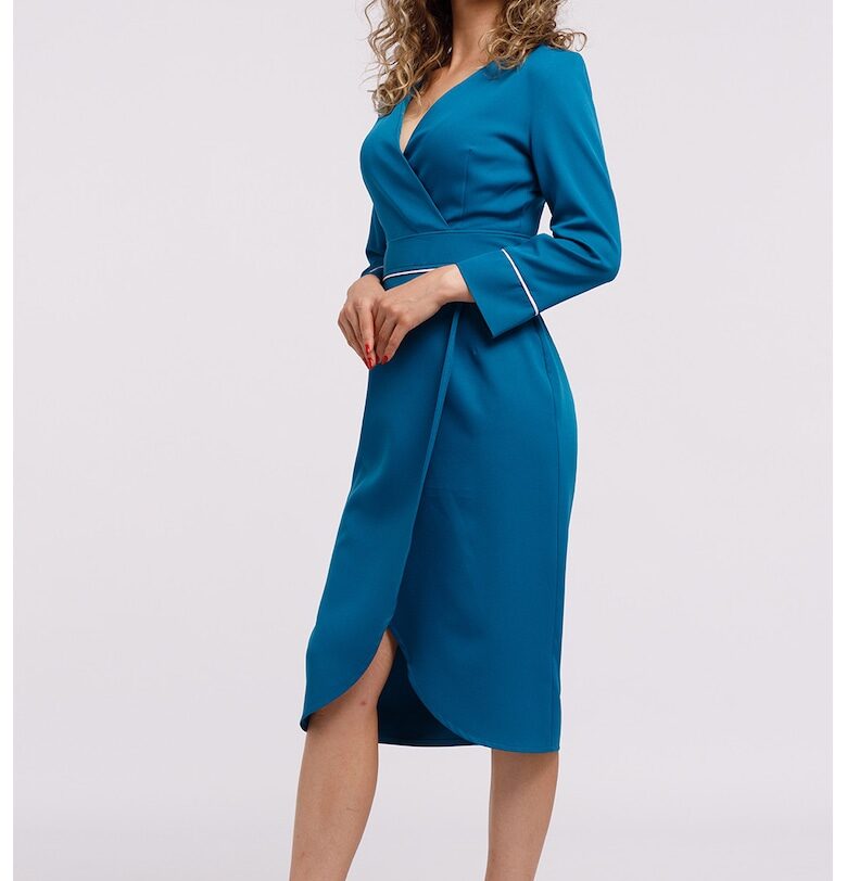 Шпиц рокля тип молив - Тъмносин CAMISSI