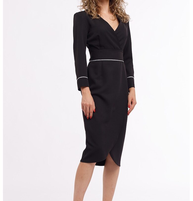 Шпиц рокля тип молив - Черен CAMISSI