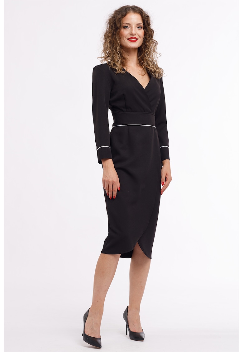 Шпиц рокля тип молив - Черен CAMISSI