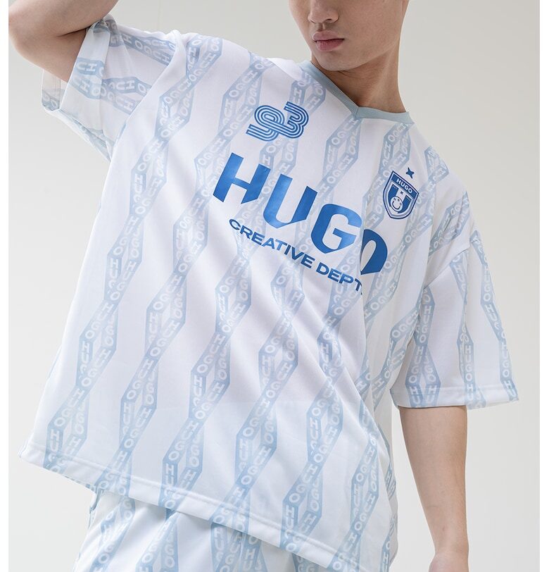 Шпиц тениска - Пастелносин HUGO