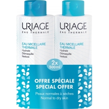 ЮРИАЖ ЕУ ТЕРМАЛ Термална мицеларна вода за нормална до суха кожа 2 х 500 мл. ПРОМО цена