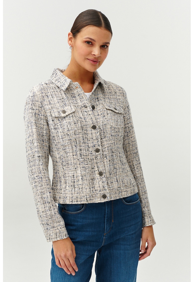 Яке Beska с остра яка - Сив/Бежов Tatuum