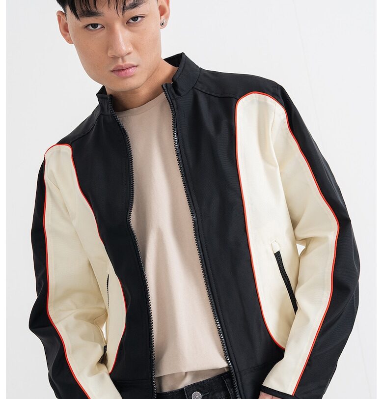 Яке J-Blink с двуцветен дизайн - Черен/Крем Diesel