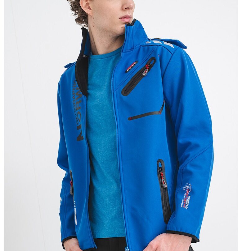 Яке Royaute с качулка и цип - Черен/Кралско Синьо Geographical Norway