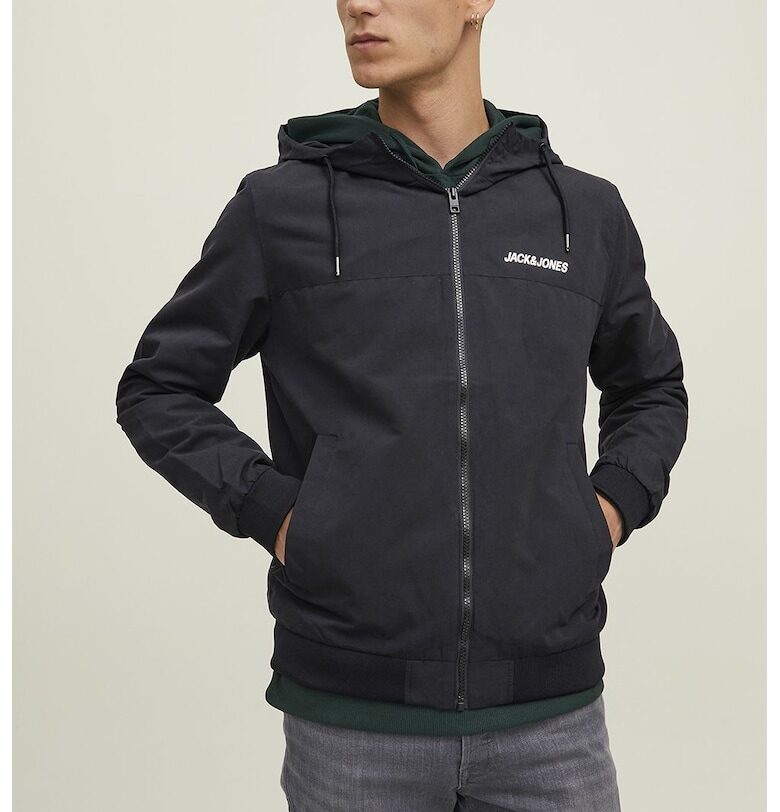 Яке Rush с цип и качулка - Черен Jack  Jones