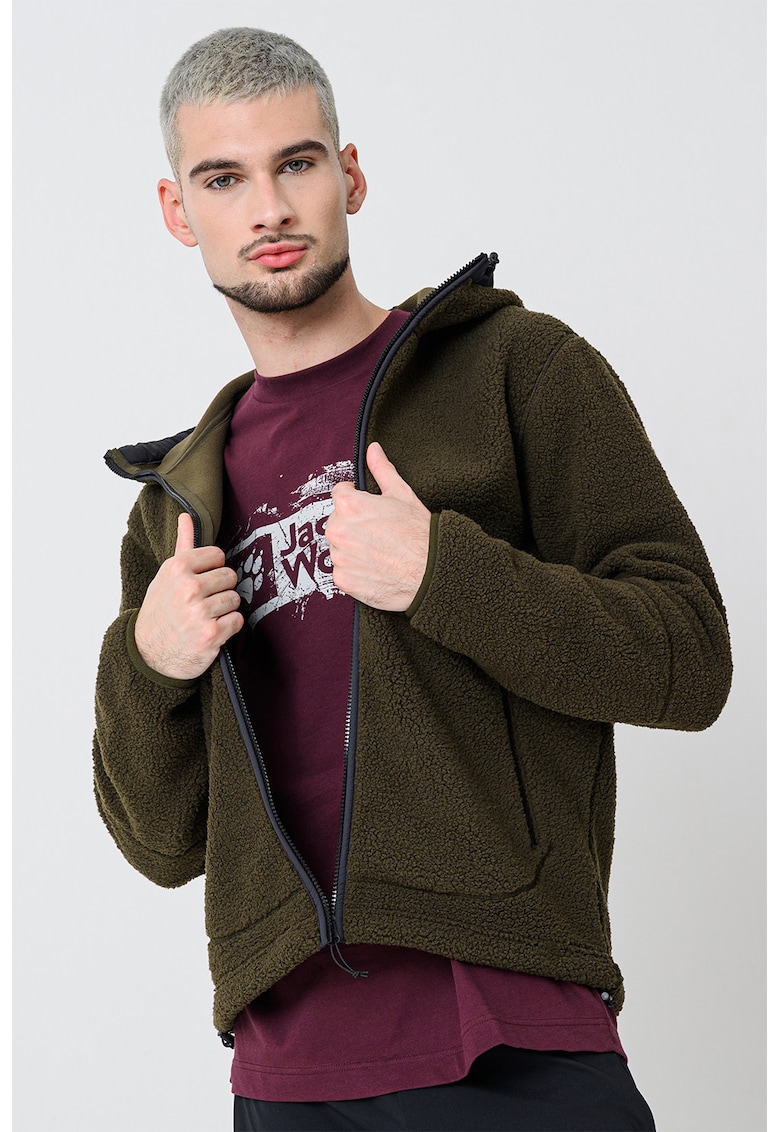 Яке Sherpa с качулка - Тъмно каки Jack Wolfskin