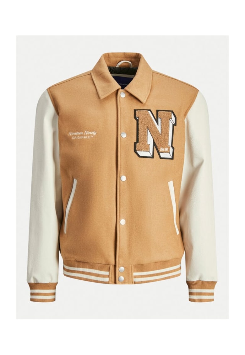 Яке бомбър Jack&Jones Carter 12260455 Бежово - стандартна кройка - полиестер Jack Jones