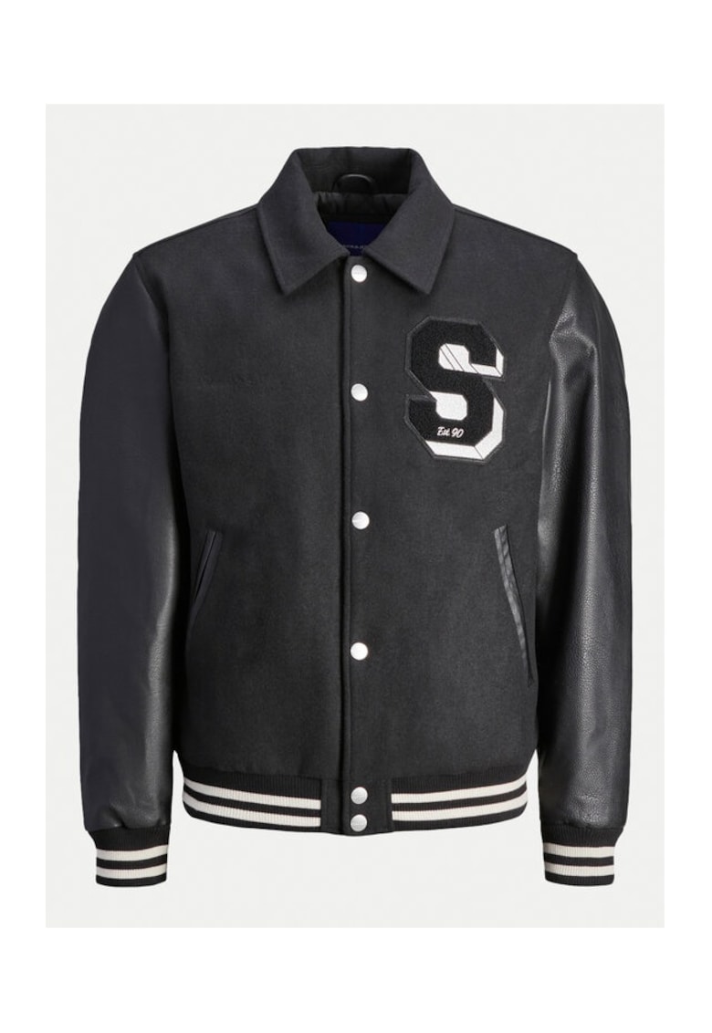 Яке бомбър Jack&Jones Carter 12260455 Черно - стандартна кройка - полиестер Jack Jones