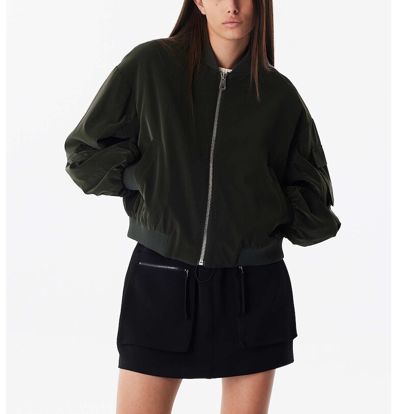 Яке бомбър с джоб с капаче - Бледозелен TWIST