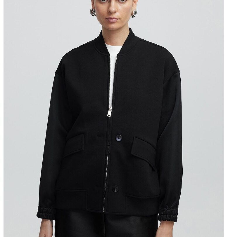 Яке бомбър с джобове с капаче - Черен Ipekyol