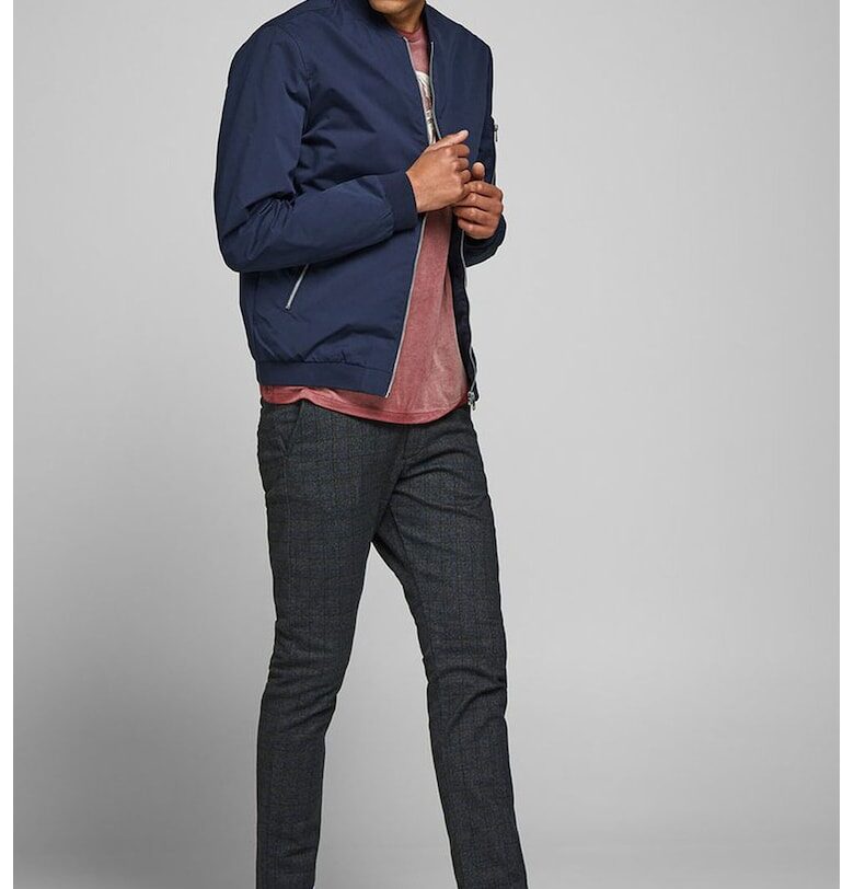 Яке бомбър с джобове с цип - Тъмносин Jack  Jones