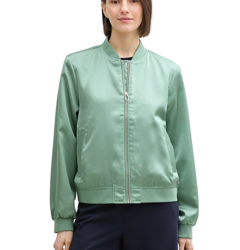 Яке бомбър с цип - Светлозелен Tom Tailor
